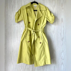 Cabi Green Safari Trench Dress Size S EUC